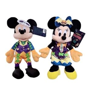 Disney 2023 Halloween 15" Mickey & Minnie Mouse Plush set NWT